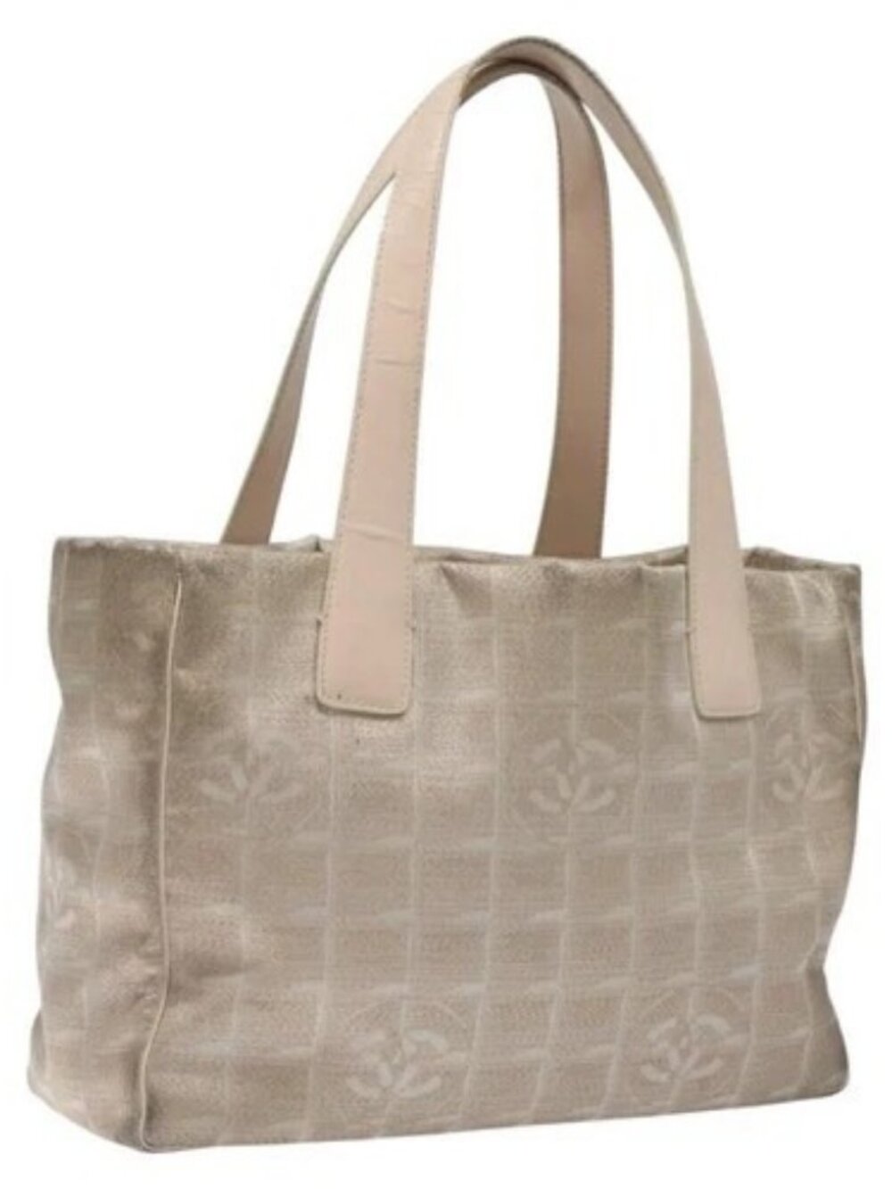 CHANEL New Travel line Tote Bag Nylon Pink CC Auth th5849